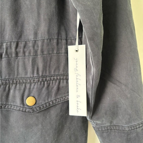 Young Fabulous & Broke Amelia Zip Up Combat Jacket Green Size Small - Picture 8 of 9